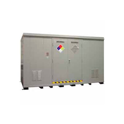 Securall® 14'W x 8'D x 8' 4"H Hazmat Chemical Storage Building 24 Drum