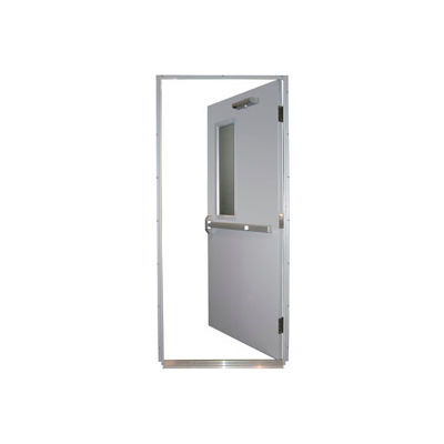 Securall® 16G 36"W x 84"H 1.5 Hour Fire Rated Quick-Mount Door - 4" x 25" Window RH Reverse