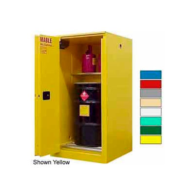 Securall® Drum Cabinet 65 Gal. Capacity Vertical Self Close Flammable W/ Drum Rollers