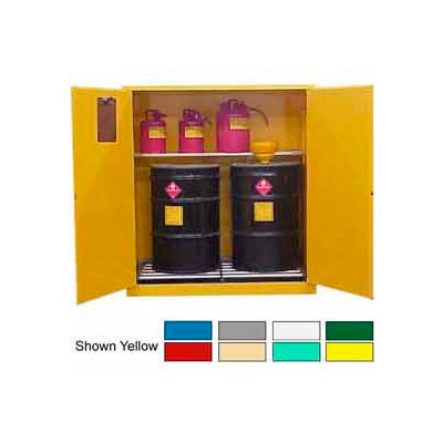 Securall® Drum Cabinet 120 Gal. Capacity Vertical Manual Close Hazmat Flammable W/ Drum Rollers