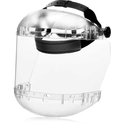 Sellstrom® S38410 380 Series Max Light Ratcheting Faceshield, Dual Crown, Clear, Polycarbonate
