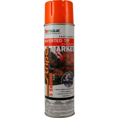 Stripe® 3-Series Street & Utility Marking Paint 20 oz. Orange Fluorescent 20-357, 12/Case