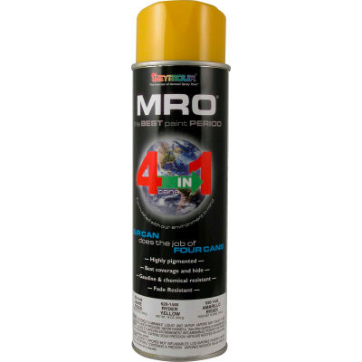MRO Industrial Enamel 20 Oz. Ryder Yellow 6 Cans/Case - 620-1446