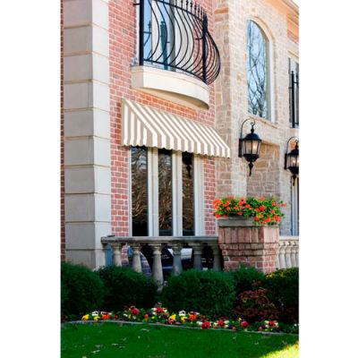 Awntech CF33-5TW, Window/Entry Awning 5' 4-1/2"W x 3'D x 3' 8"H Linen/White