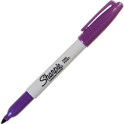 Sharpie® Permanent Marker, Fine Point, Purple Ink, Dozen