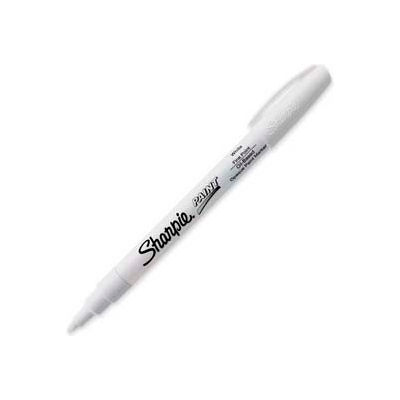 Sharpie® Paint Marker, Oil-Based, Fine, White Ink - Pkg Qty 12