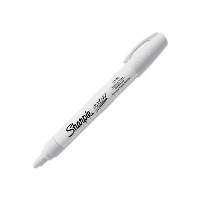 Sharpie® Paint Marker, Oil-Based, Medium, White Ink - Pkg Qty 12