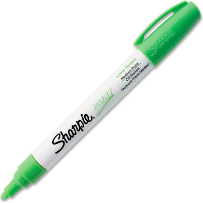 Sharpie® Paint Marker, Oil-Based, Medium, Lime Ink, 1 Each