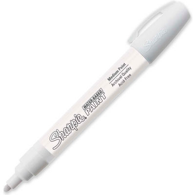 Sharpie® Poster Paint Marker, Water Based, Medium, White Ink