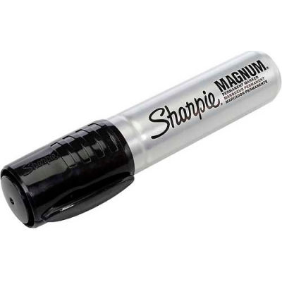 Sharpie® Magnum Permanent Marker, Extra Large Chisel, Black Ink - Pkg Qty 12