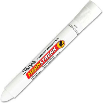Sharpie® Mean Streak Permanent Marking Stick, Bullet Point, White Ink