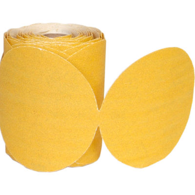 Norton 66261149830 Paper PSA Disc Roll 5" Dia. P80 Grit Aluminum Oxide 100 Disc Per Roll