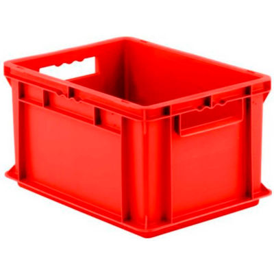 SSI Schaefer Euro-Fix Solid Container EF4220 - 16" x 12" x 9", Red - Pkg Qty 12