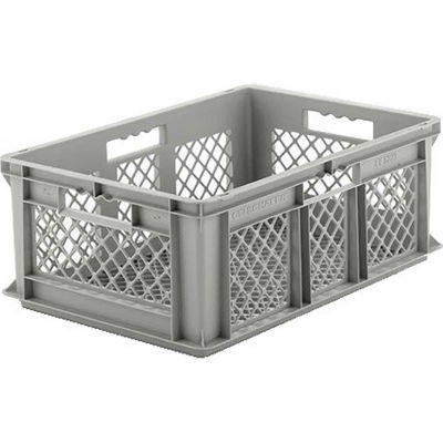 SSI Schaefer Euro-Fix Mesh Container EF6223 - 24" x 16" x 8", Gray - Pkg Qty 6