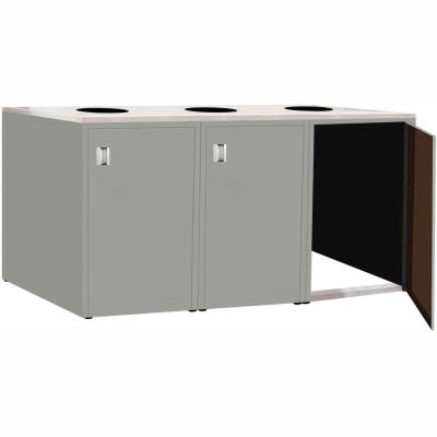 Triple Recycle Cabinet - 90"W x 27-3/4"D x 39-15/32"H (Sebring Gray)