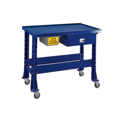 Standard Tear-Down/Fluid Containment Bench-Portable, 48"W x 32"D-St.Louis Blue