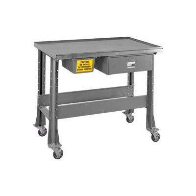 Standard Tear-Down/Fluid Containment Bench-Portable, 48"W x 32"D-Sebring Gray