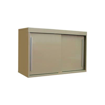 48" Sliding Door Upper Cabinet-48"W x 15"D x 30"H-Pewter Grey
