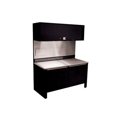 Realiti® Workcenter-Stationary w/ Stainless Steel Top-Gloss Black