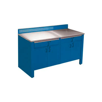 Realiti® Workbench-Stationary Includes Stainless Steel Top-Monaco Blue
