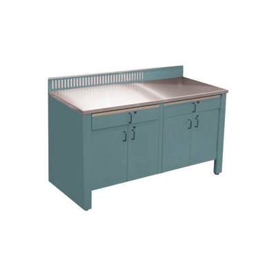 Realiti® Workbench-Stationary Includes Stainless Steel Top-Sebring Grey