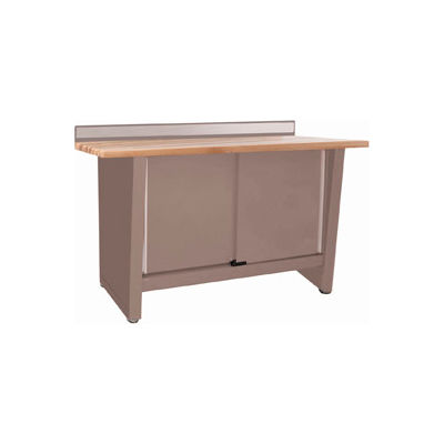 Custom® Series-Stationary, Hardwood Top, 2 Doors-Pewter Grey