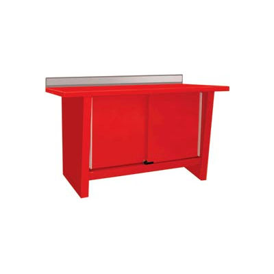 Custom® Series-Stationary, Stainless Steel Top, 2 Doors-Carmine Red