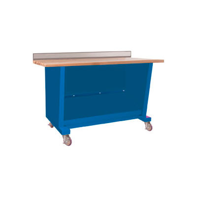 Custom® Series-Portable, Hardwood Maple Top, open-Monaco Blue