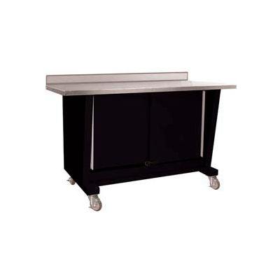 Custom® Series-Portable, Stainless Steel Top, 2 Doors-Gloss Black