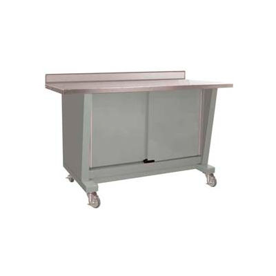 Custom® Series-Portable, Stainless Steel Top, 2 Doors-Sebring Grey