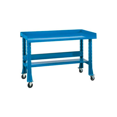 Shureshop® Mobile Automotive Workbench - Steel - 60"W x 29"D - Monaco Blue