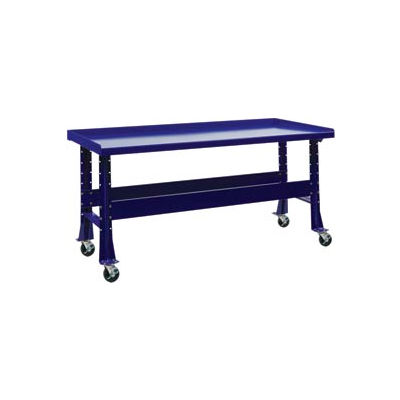 Trans Max Bench-Portable, Steel Top, 73-1/2"W x 34-1/4"D-St.Louis Blue