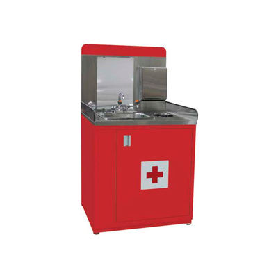 Shure Safety Station-36"W x 30"D x 66-1/2"H-Carmine Red