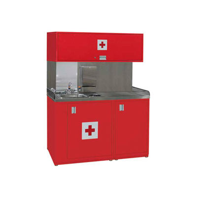Shure Deluxe Safety Station-60"W x 32"D x 80"H-Carmine Red