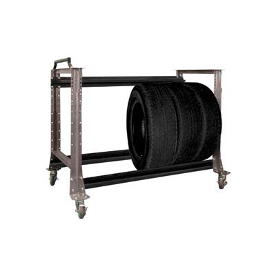 Tire Cart 54-1/2"W x 25-5/8"D x 41"H-Pewter Grey