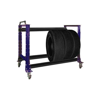 Tire Cart 54-1/2"W x 25-5/8"D x 41"H-St.Louis Blue