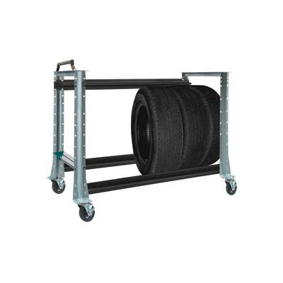 Tire Cart 54-1/2"W x 25-5/8"D x 41"H-Sebring Grey