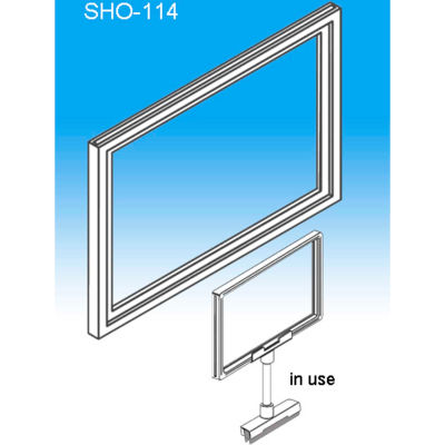 Sign Holder Frame, 11" X 14", Styrene, Black