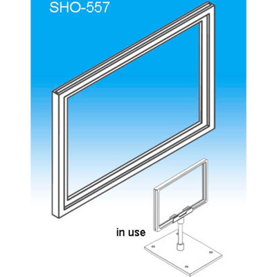 Sign Holder Frame, 5-1/2" X 7", Styrene, White