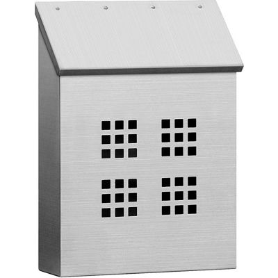 Stainless Steel Mailbox 4525 - Surface Mounted Decorative, Vertical Style, Satin