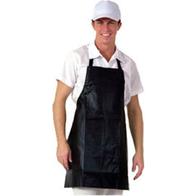 San Jamar 604VBA-E, Economy Bib Apron, Vinyl, Brown, 25" x 28"
