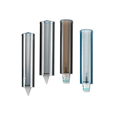 San Jamar C3260TBL - Cup Dispensers, Large, Pull-Type, Arctic Blue, 16" Tube, High Impact Plastic - Pkg Qty 6