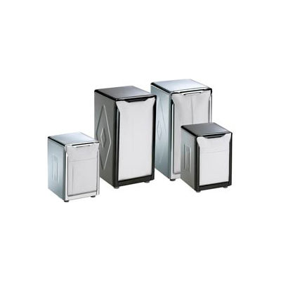Table-Top Napkin Dispensers, 7-1/2 h x 3-3/4 w x 4 d, Chrome