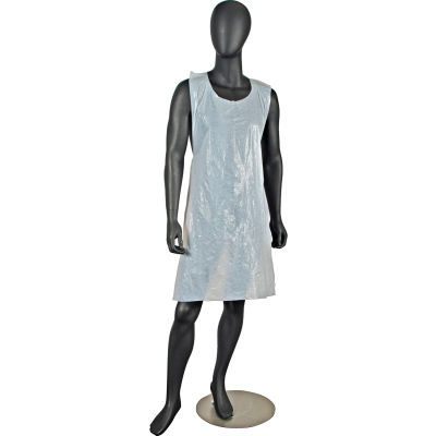 San Jamar 8706, Bib Apron, Disposable, Lightweight, Translucent, 28"x 46"