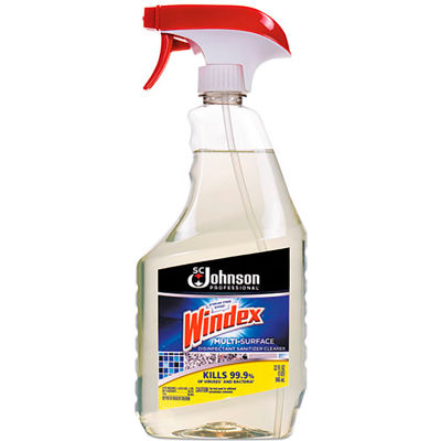 Windex Multi-Surface Disinfectant Cleaner, 32 oz. Trigger Spray Bottle, 12 Bottles - 682266