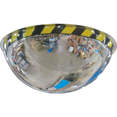 Se-Kure Acrylic Full Dome Mirror with Safety Border, 18" Diameter