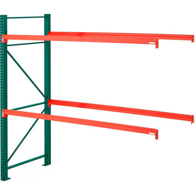 Steel King® SK2000® Pallet Rack 96"x48"x120" Add-On Unit - Green/Orange - 6080 Lbs. Cap.