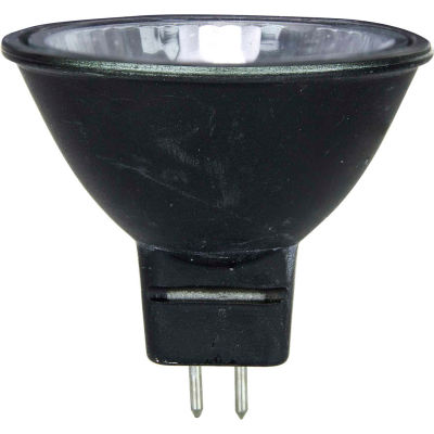 Sunlite 66080-SU 50MR16/CG/FL/12V/BB 50W Black Back MR16 Mini Reflector Halogen Bulb, GU5.3 Base - Pkg Qty 12