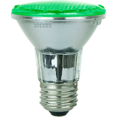 Sunlite 80002-SU PAR20/LED/3W/G 3W PAR20 Colored Reflector, Medium Base Bulb, Green - Pkg Qty 12