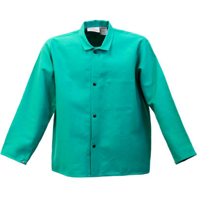 Stanco Flame Resistant 30" Green Cotton Coat, FR630-2XL